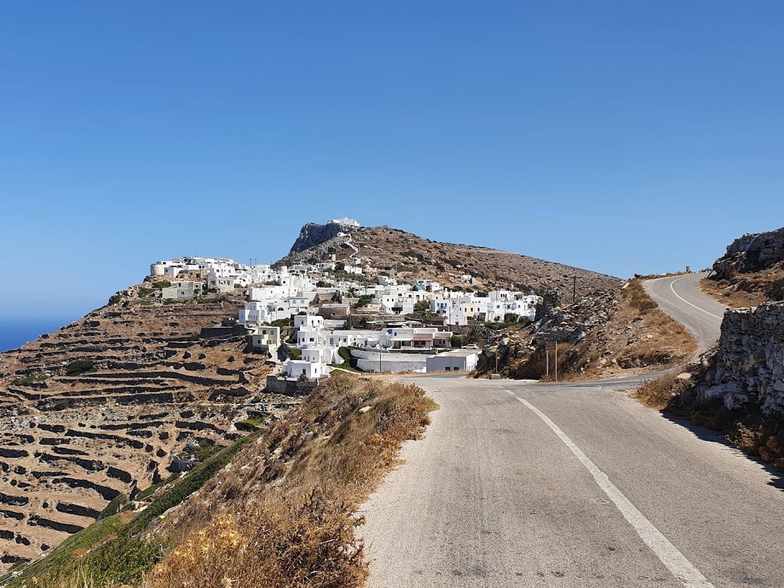 The Kastro Chora in Sikinos Greece