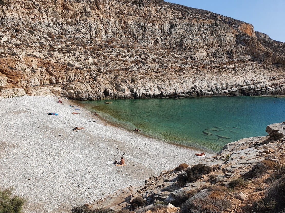A view of Livadaki Beach in Folegandros