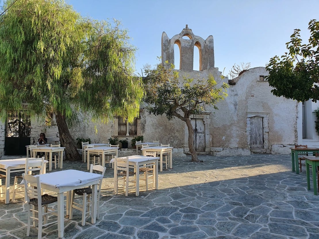 Main square in Folegandros greece