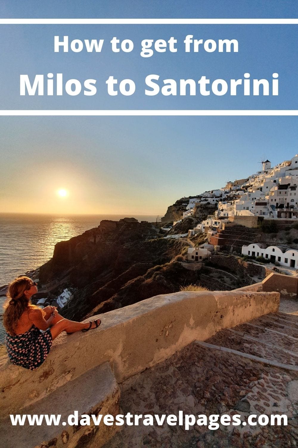 How to get from Milos to Santorini by ferry