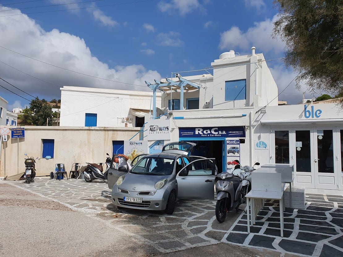 Rent a car in Kimolos greece