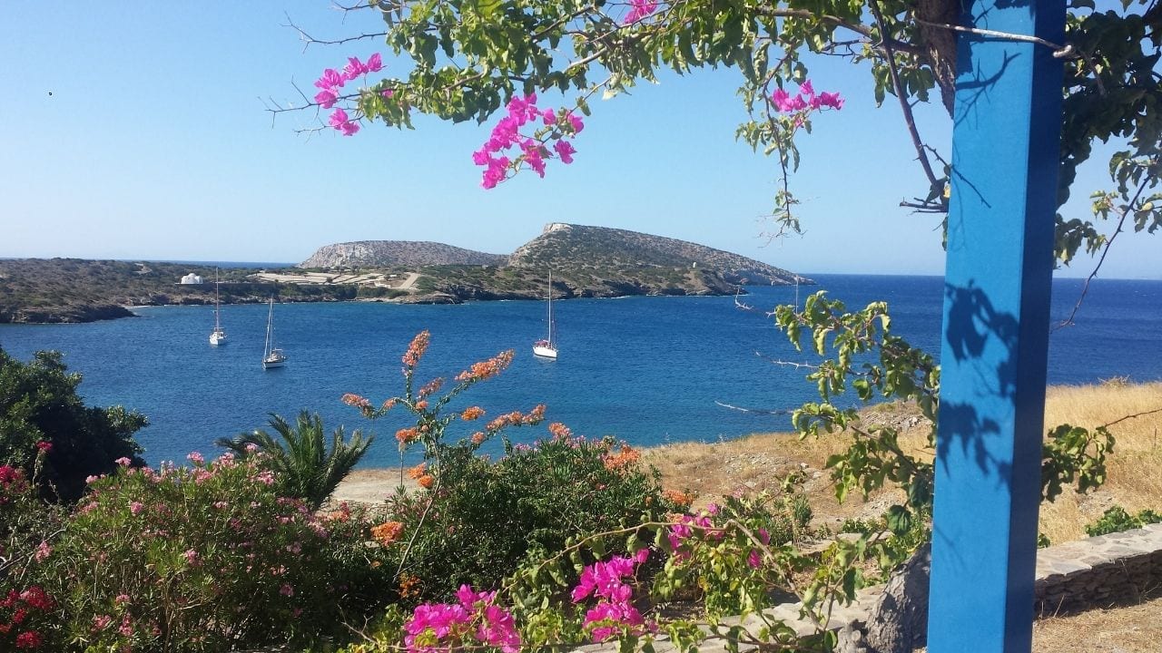 The island of Schinoussa in Greece