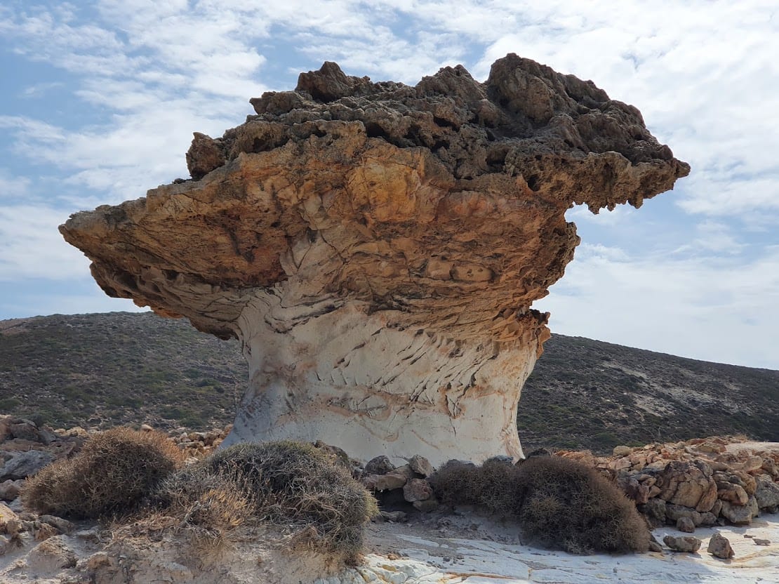 Skiadi rock in Kimolos greece