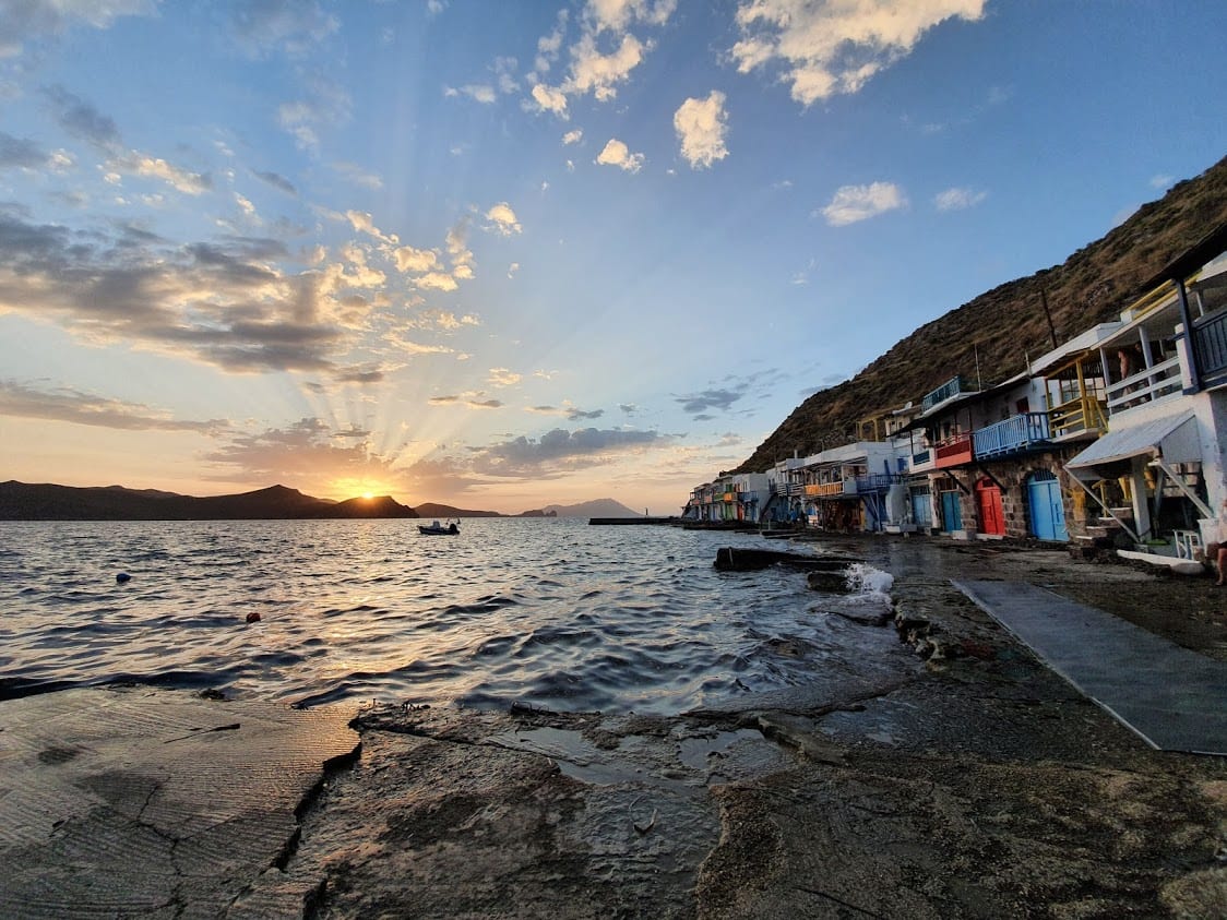 Sunset at Klima in MIlos