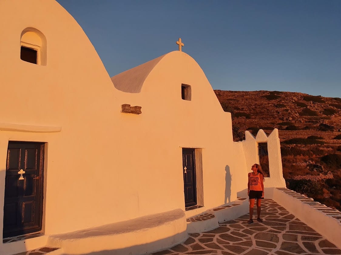 Enjoying a sunset in Sikinos