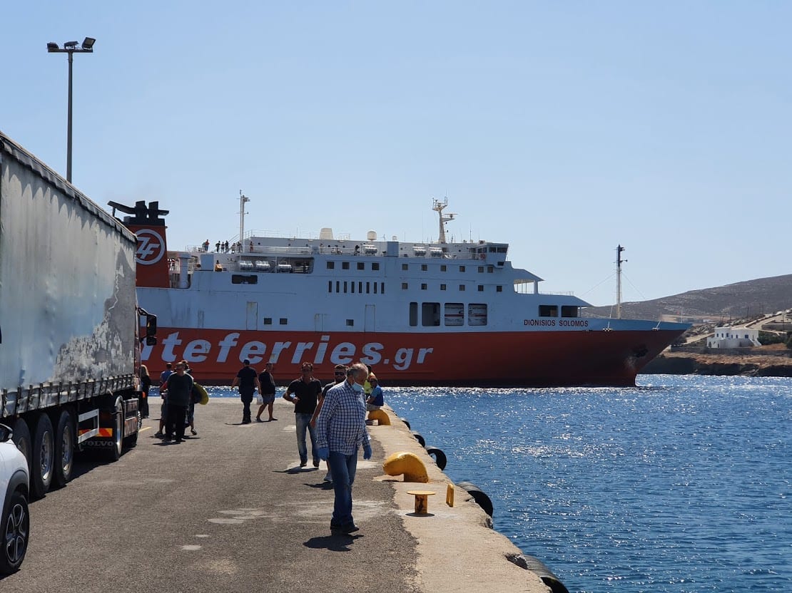 Using the ferry to island hop from Folegandros to other islands in the Cyclades