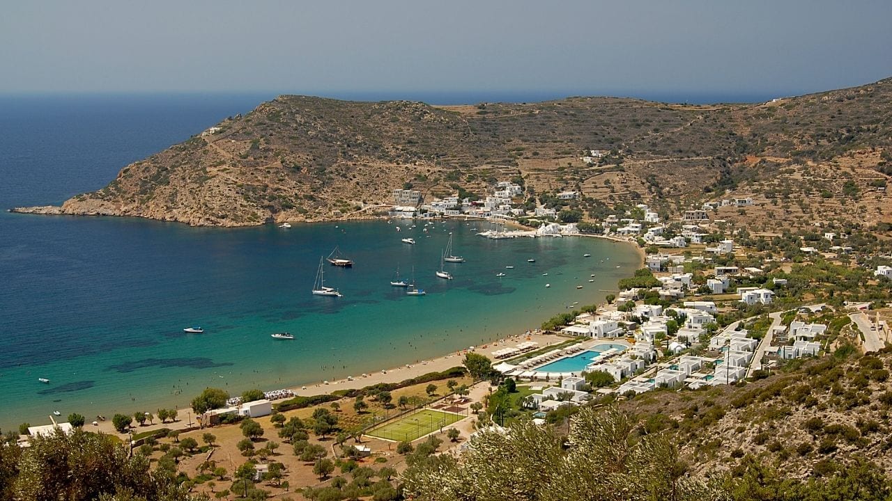 Vathi beach in Sifnos Greece