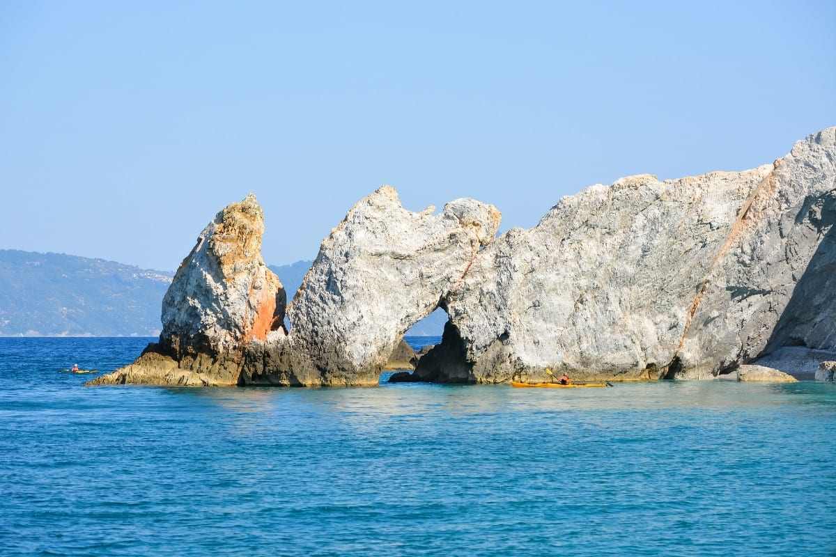 Lalaria beach in Skiathos best beaches greek islands