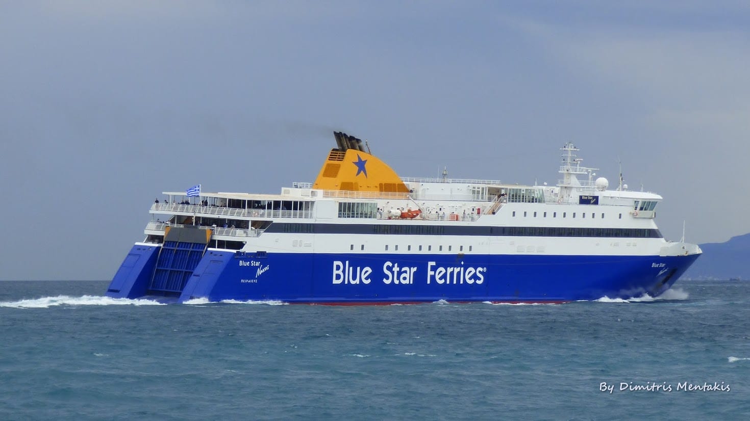 The Blue Star Naxos ferry sailing from Athens to Donoussa