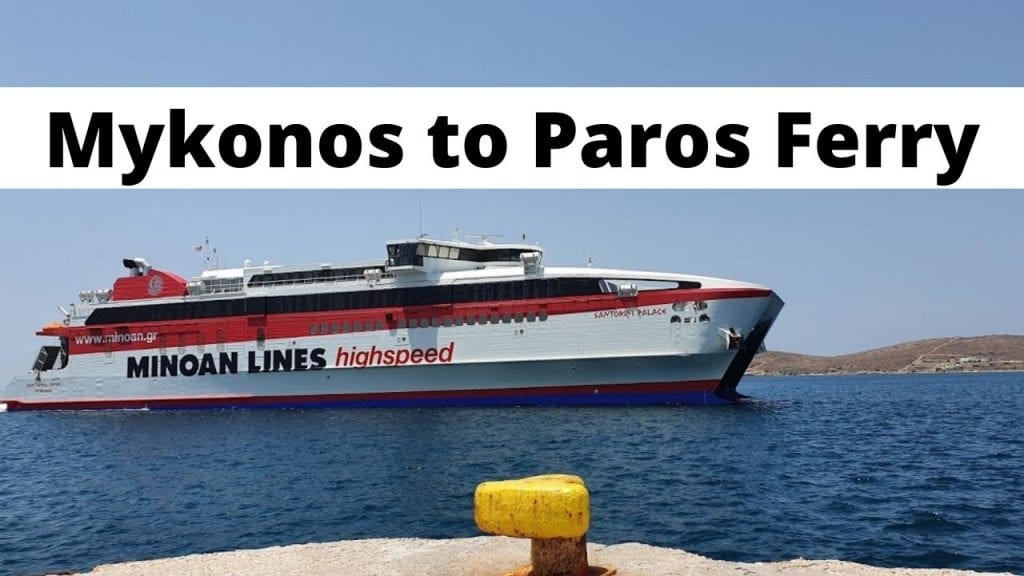 Mykonos to Paros ferry schedules