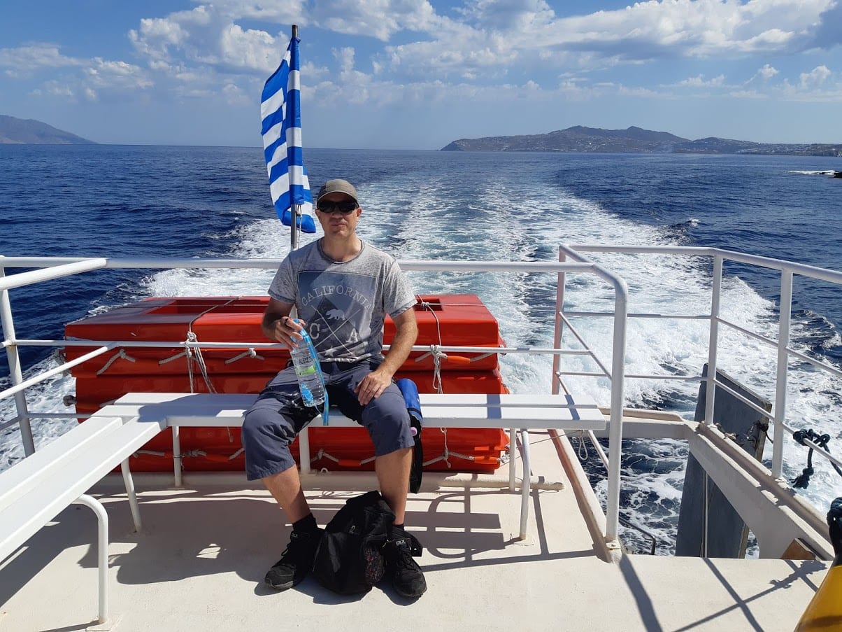 Dave Briggs traveling to the islands near Mykonos