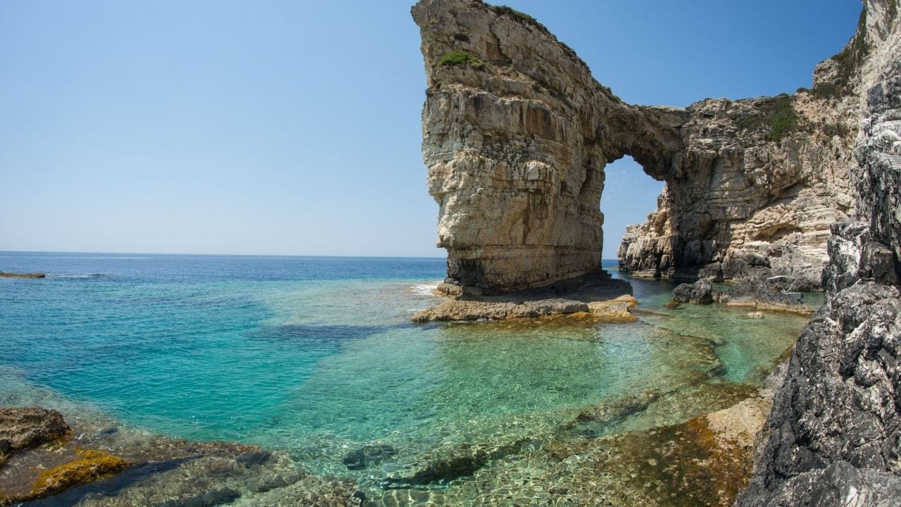 Paxi island in Ionian Sea