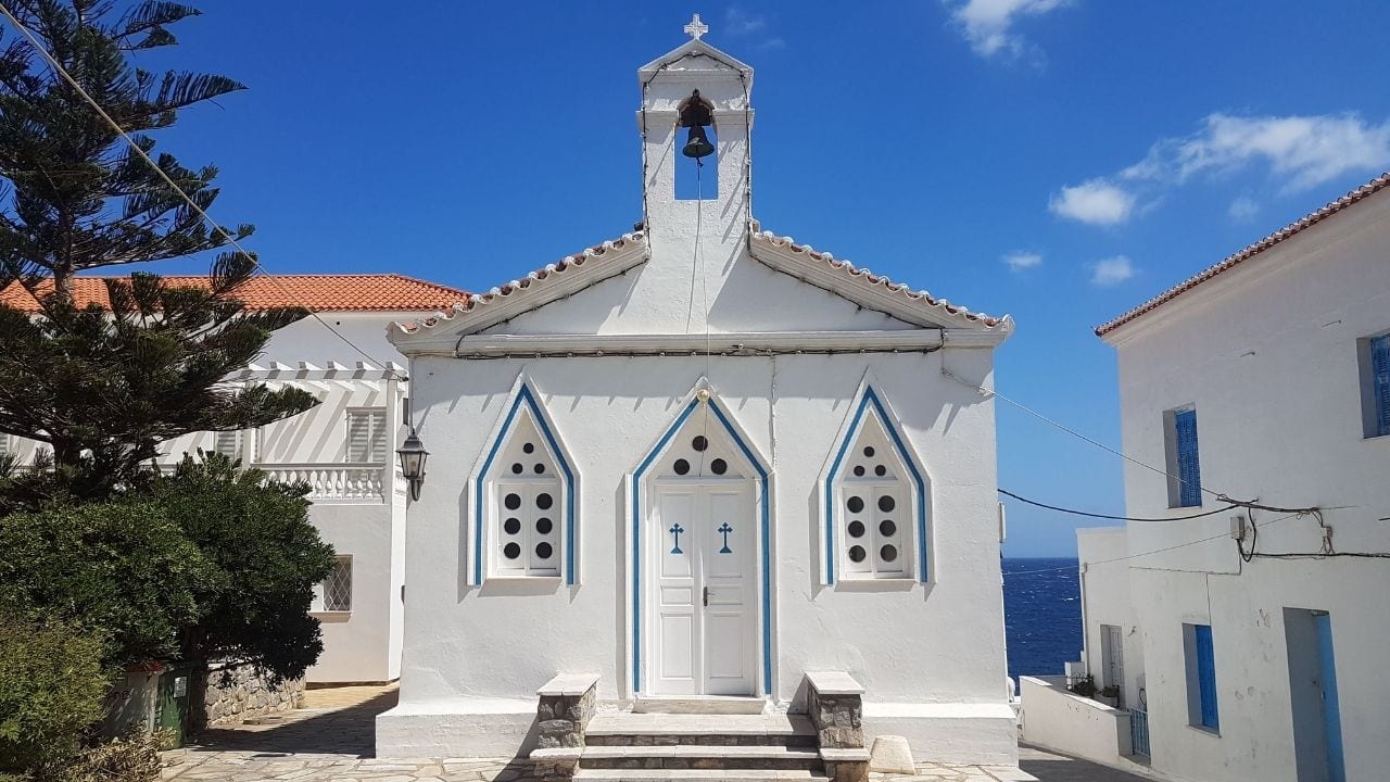 A church on Andros island in Greece