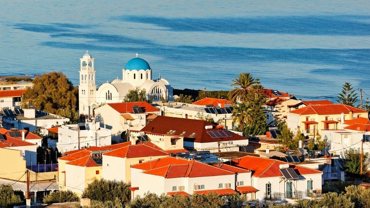A view of Agistri island in the Saronic Gulf near Athens Greece