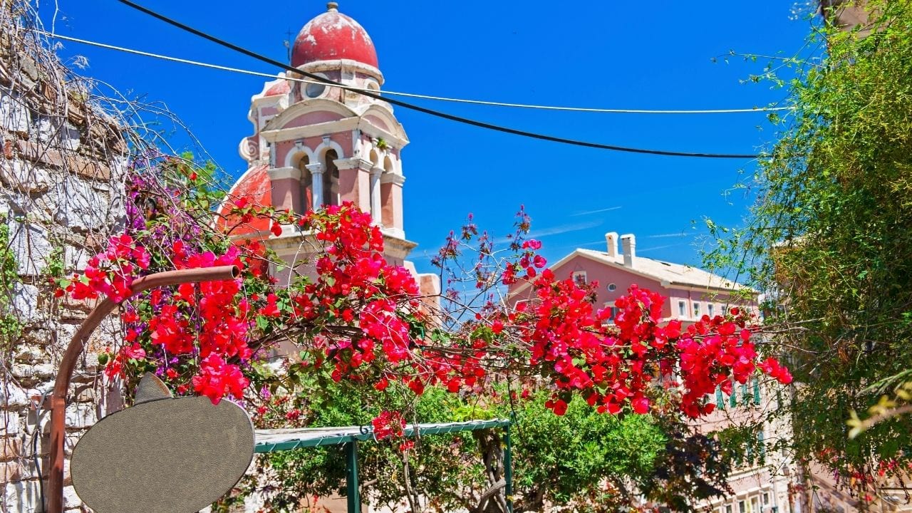 Exploring Corfu town in Greece