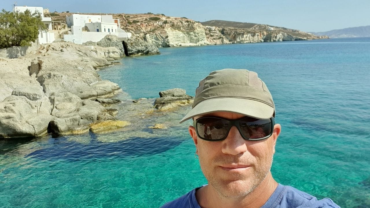 Dave from Dave's Travel Pages in Kimolos island, Greece