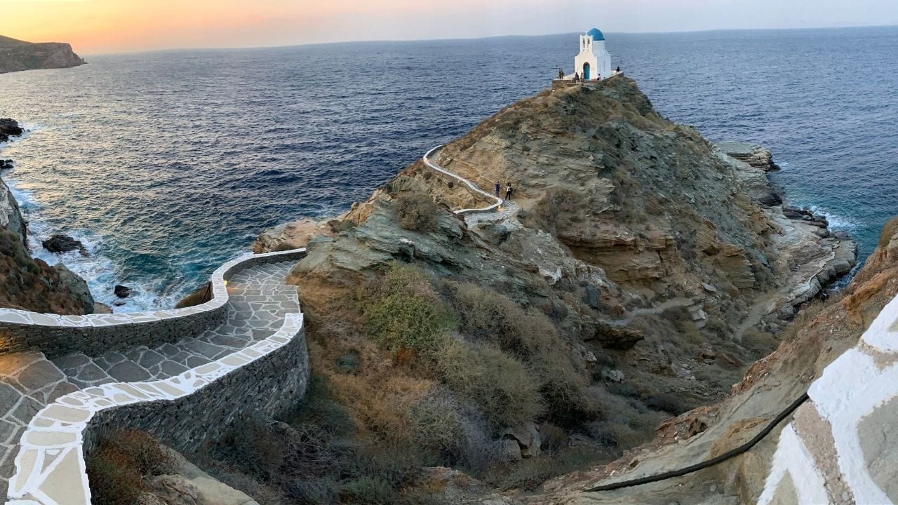 Traveling to Sifnos island after Milos in Greece