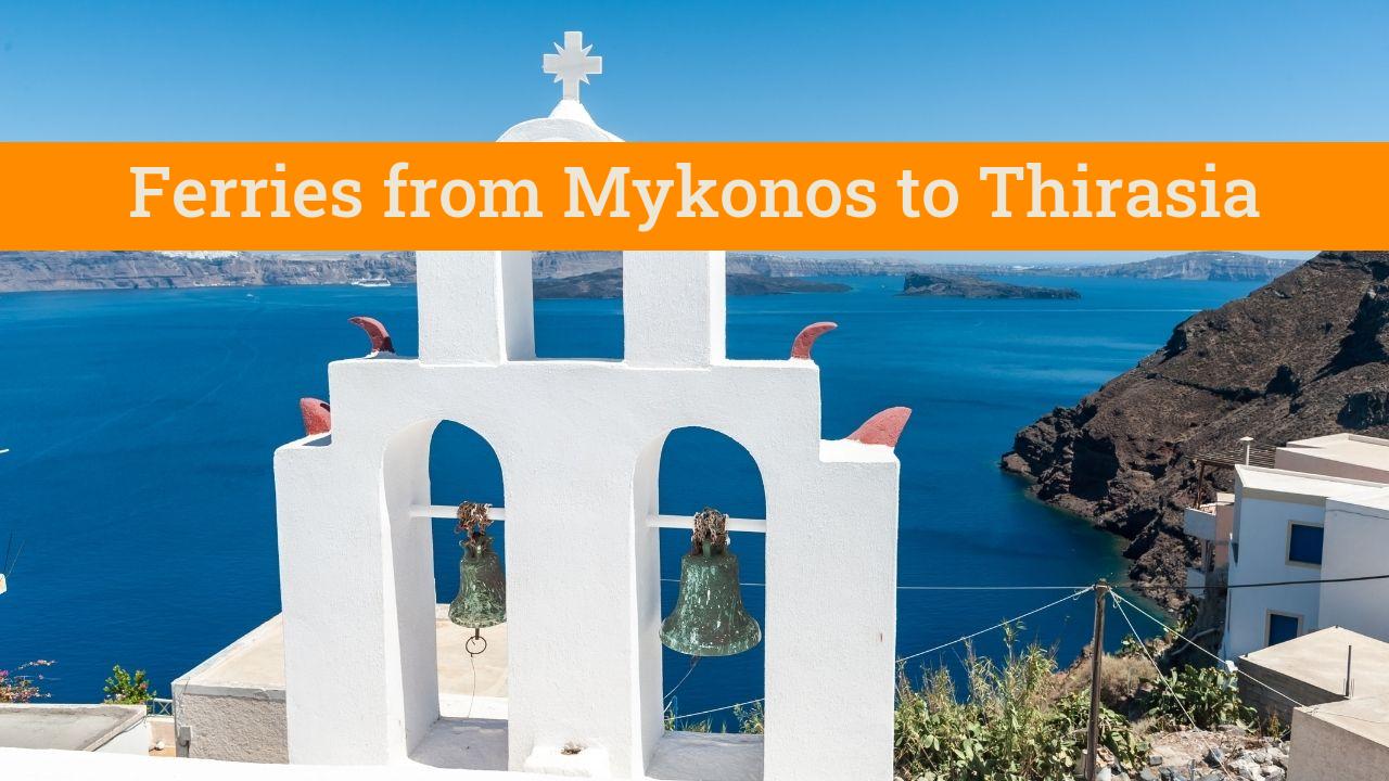 Traveling from Mykonos to Thirasia in Greece
