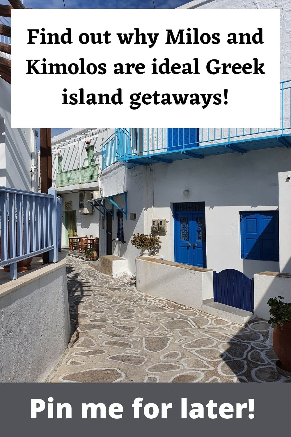 Milos and Kimolos islands in Greece