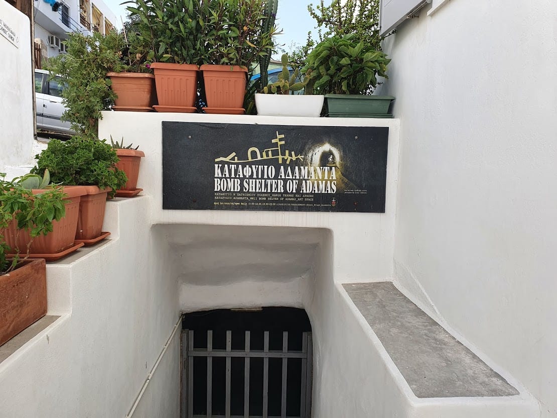World War 2 bomb shelter of Adamas in Milos island Greece