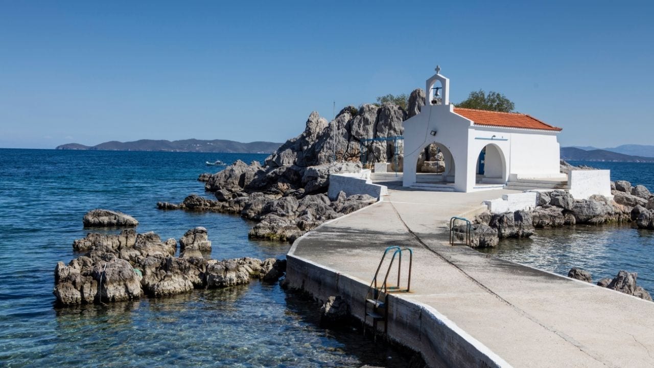 A small church in Chios island Greece