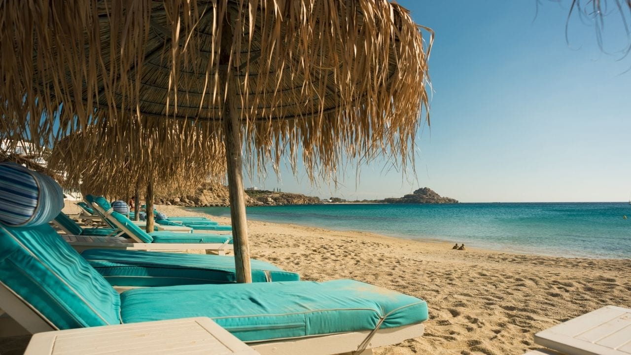 Gialos beach in Mykonos