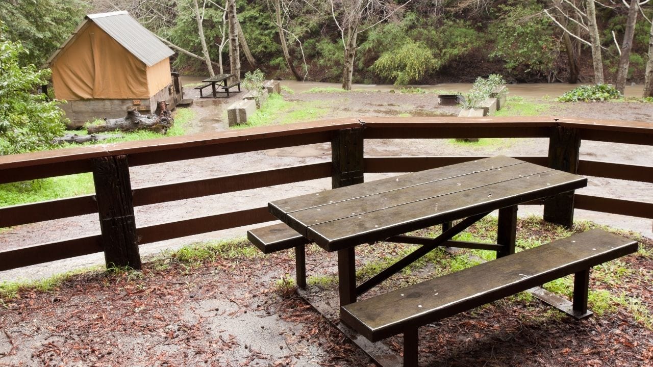 Campsite facilities at Big Sur
