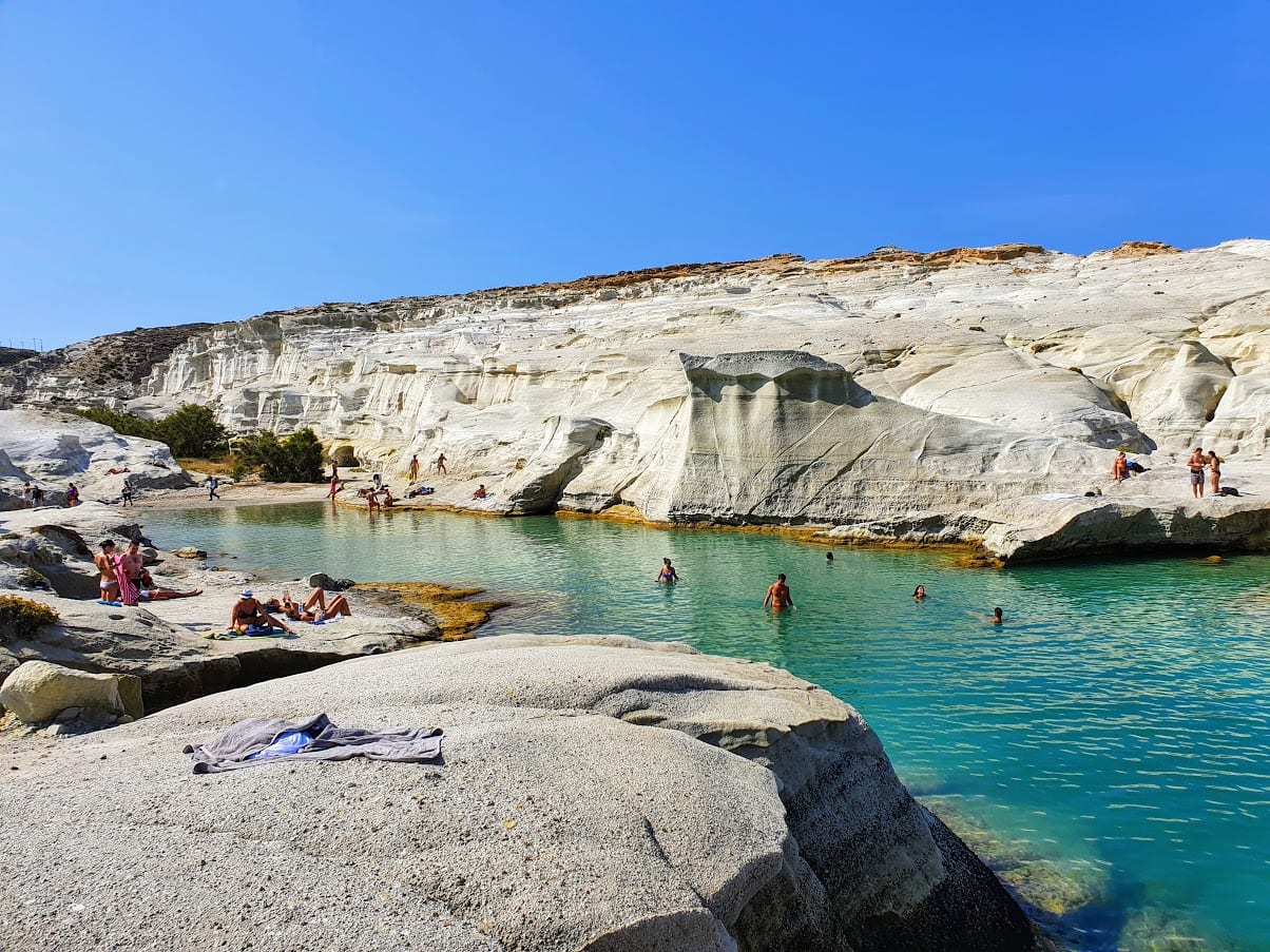 Sarakiniko beach in Milos