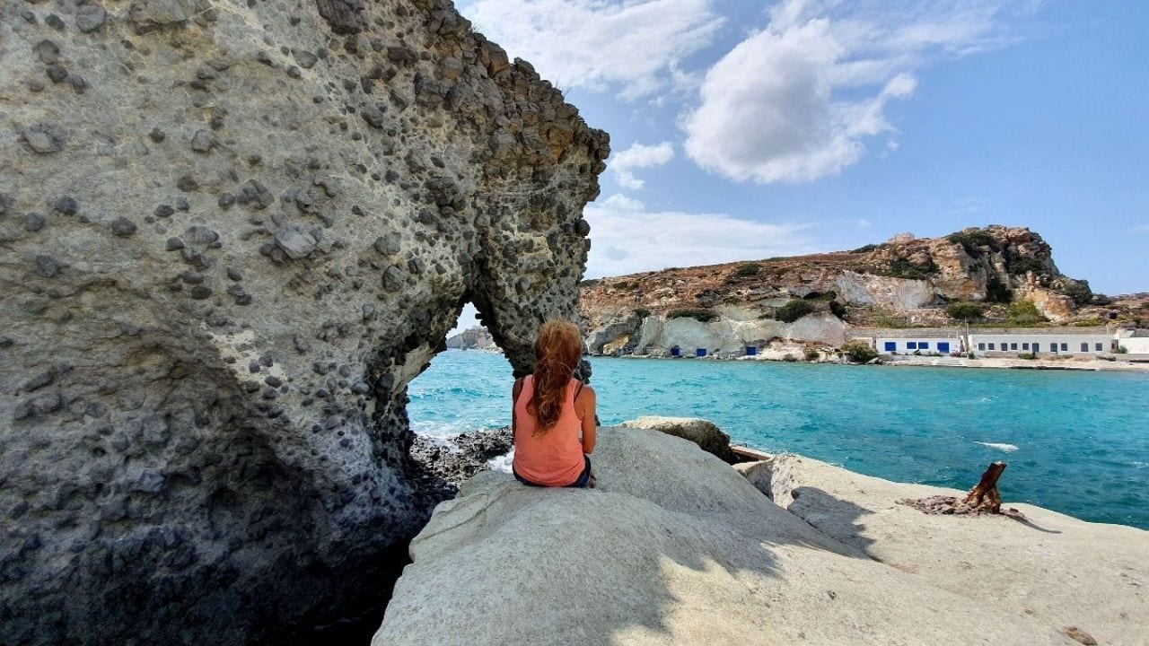The elephant rock in the village of Goupa in Kimolos