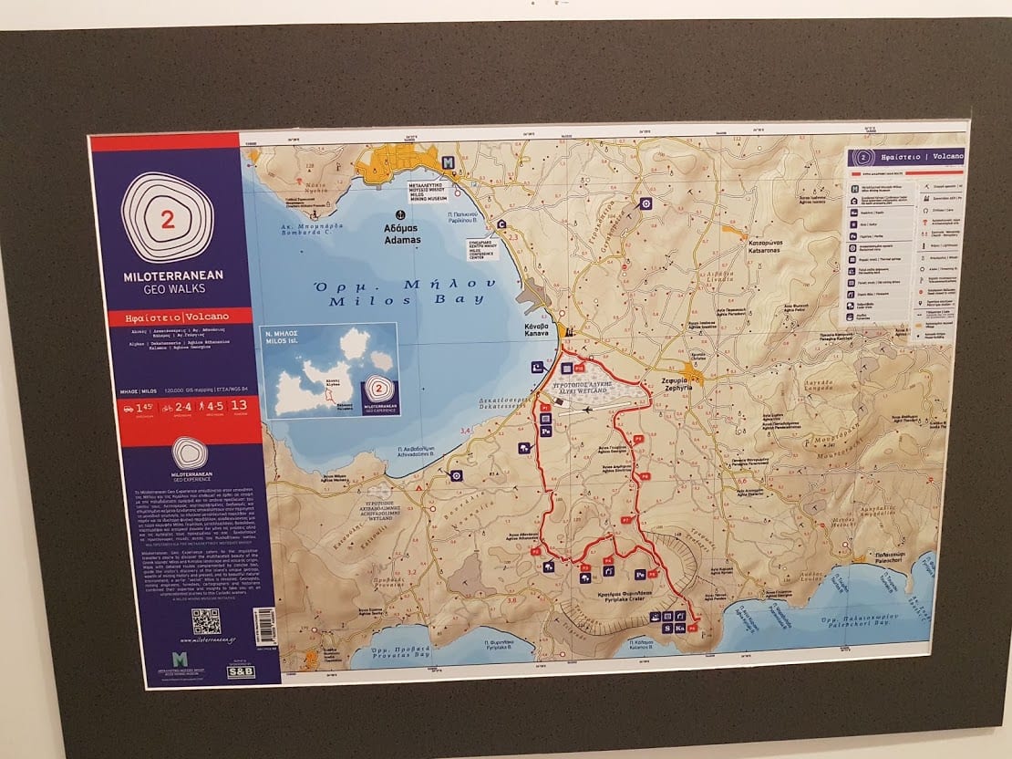 Geo walk map in Milos