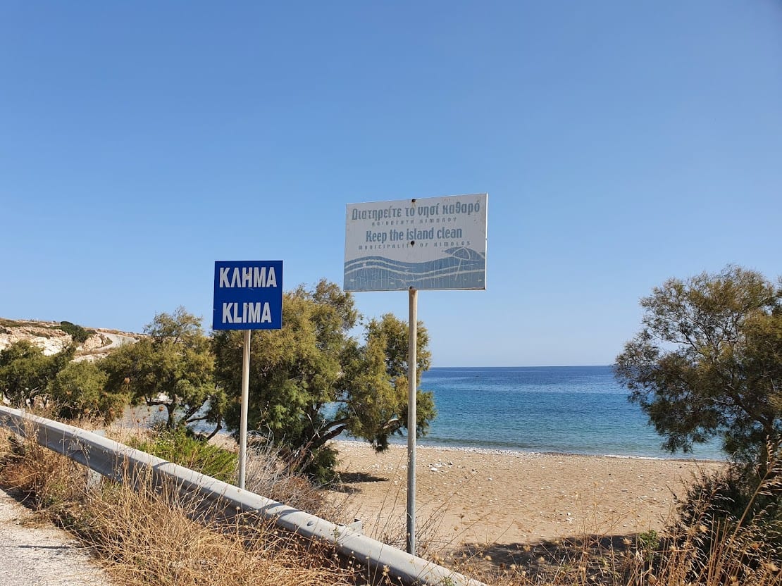 Klima beach on Kimolos island in Greece
