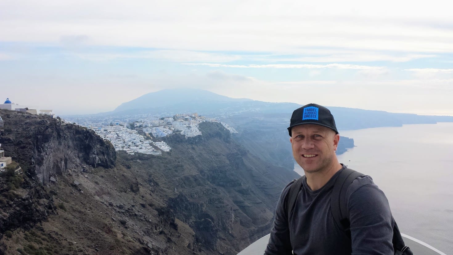 Dave in Santorini in Winter