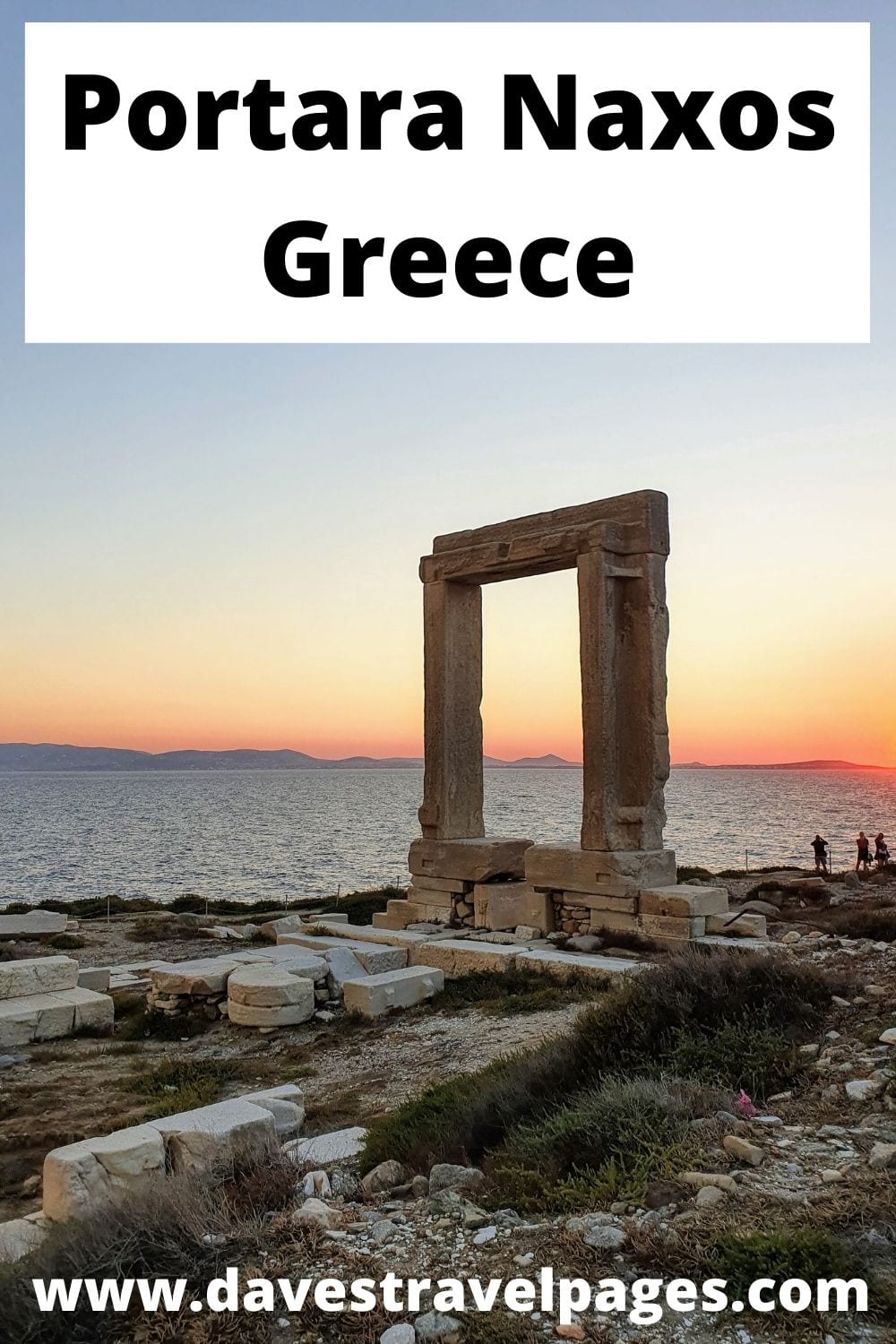 The monumental Portara of Naxos, Greece