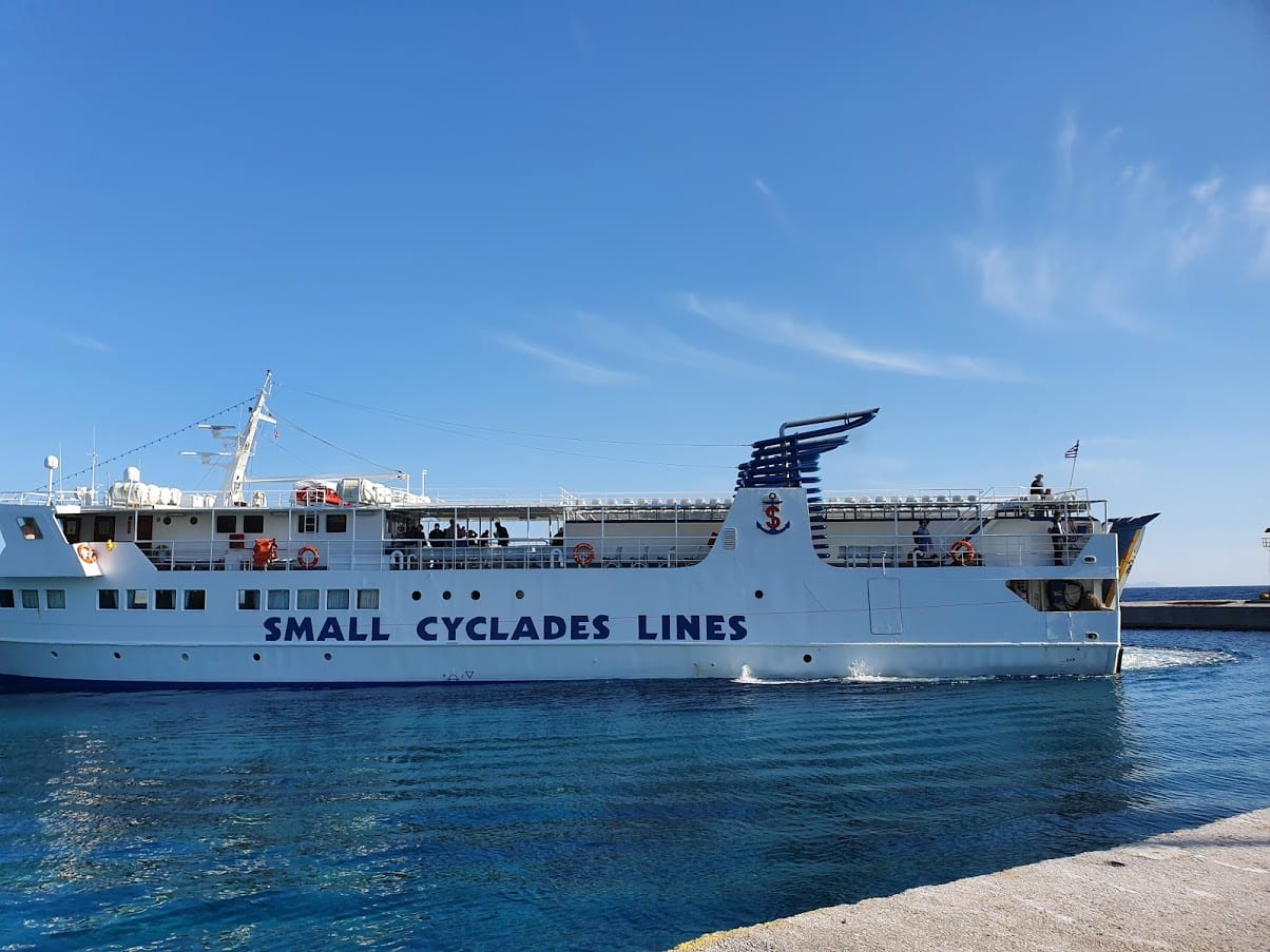 How to get from Amorgos to Donoussa by ferry on the Small Cyclades Lines 