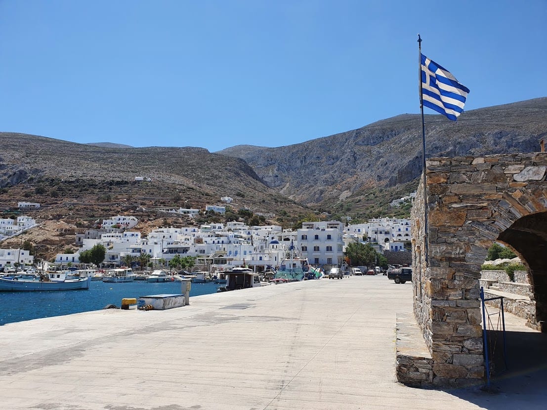 A view on to Aegiali town