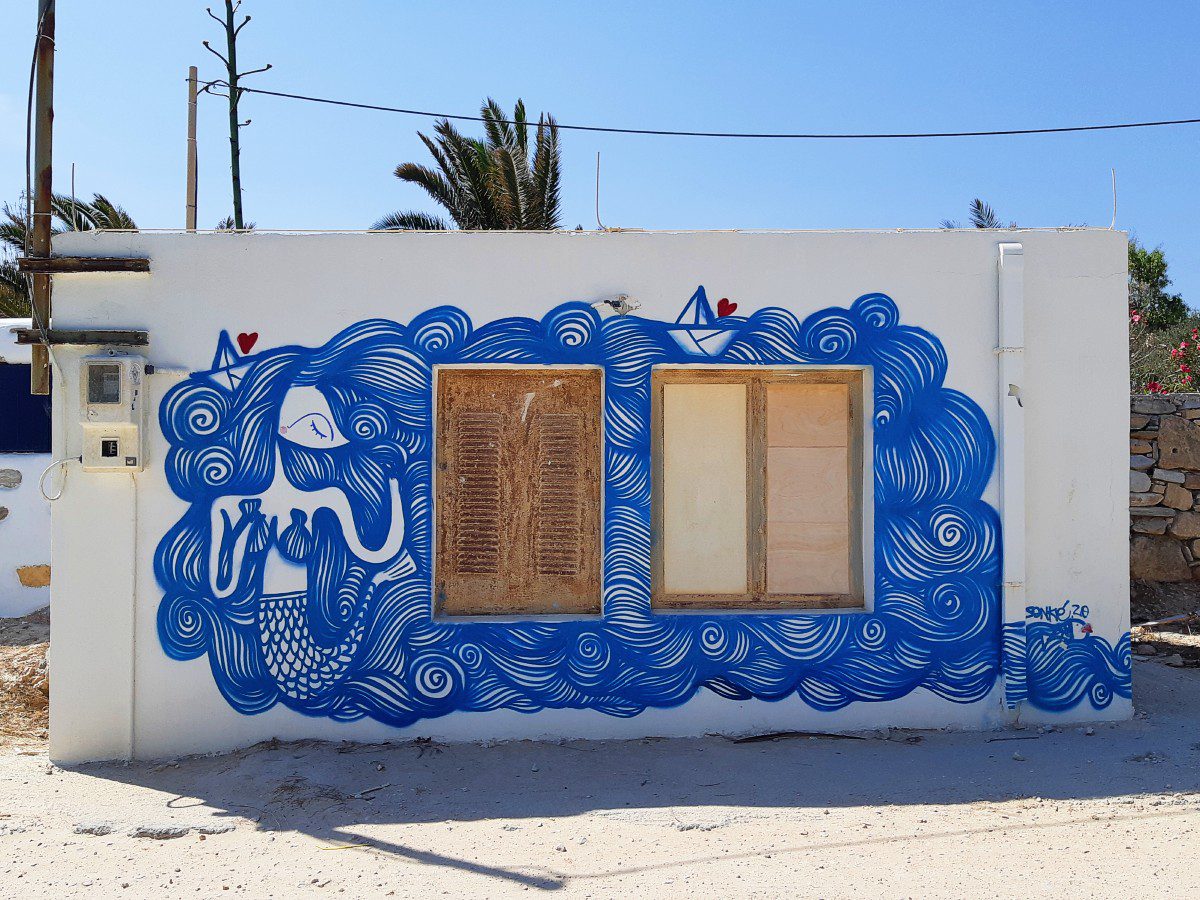 Street art in Koufonisia Greece