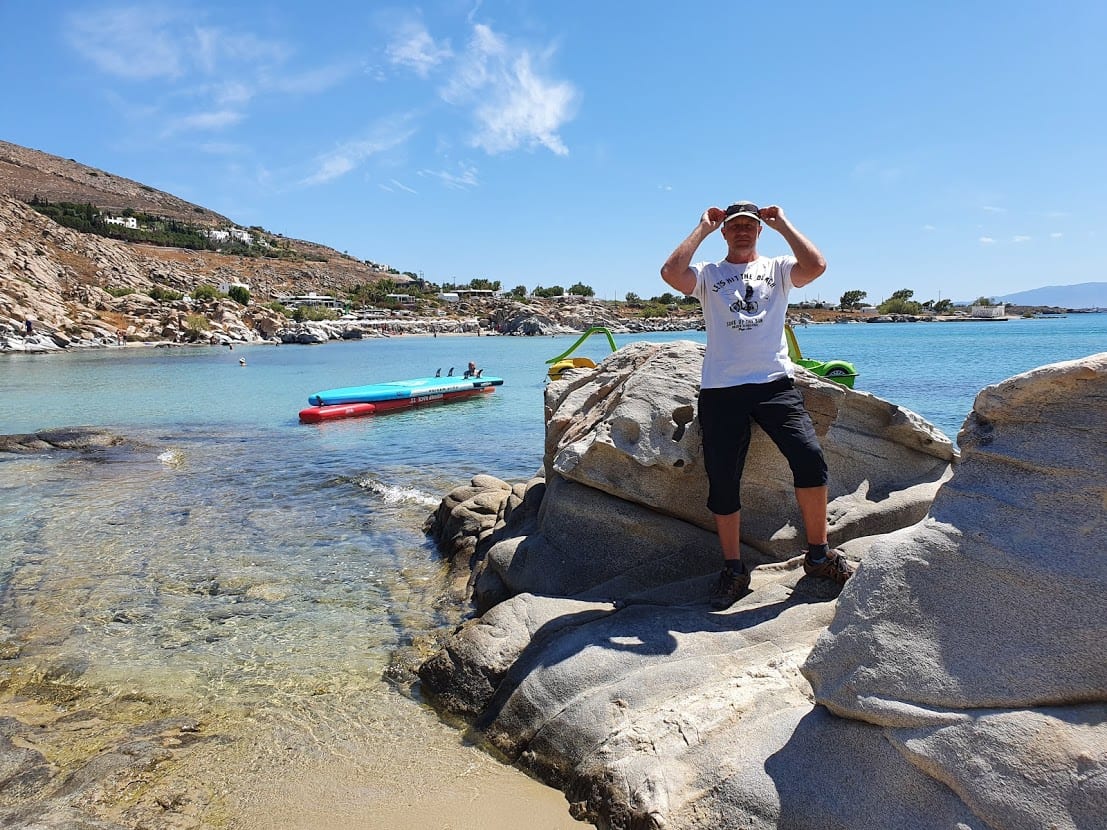 Dave at Kolymbithres in Paros