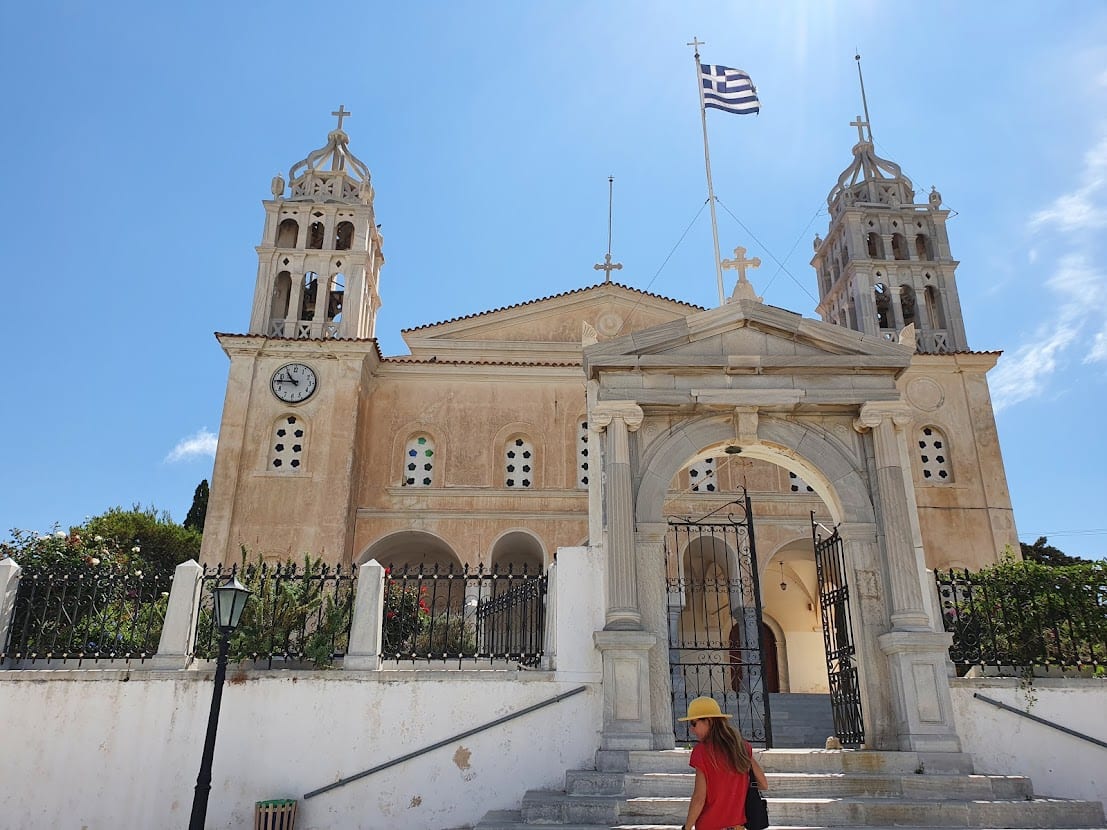 The big church in Lefkes village in Paros
