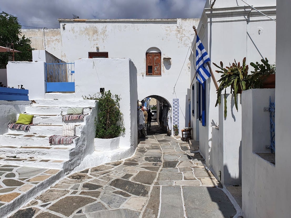 Walking in Lefkes village in Paros