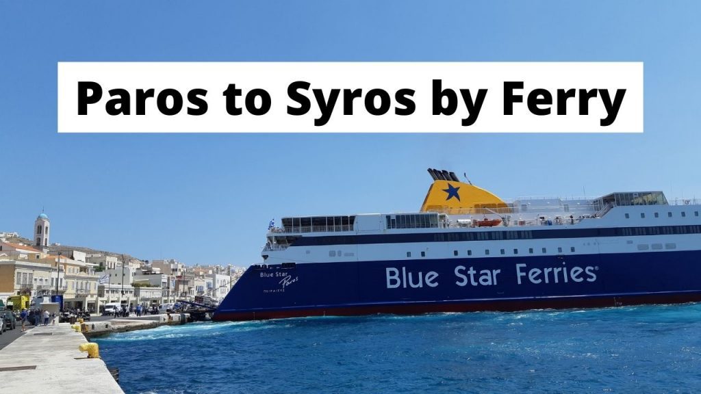 Taking the ferry from Paros to Syros in Greece