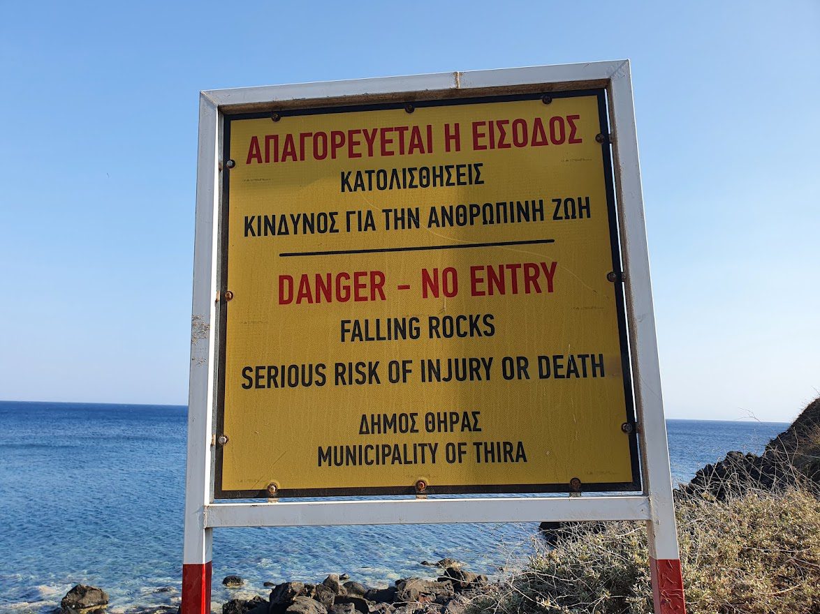 A sign saying Danger