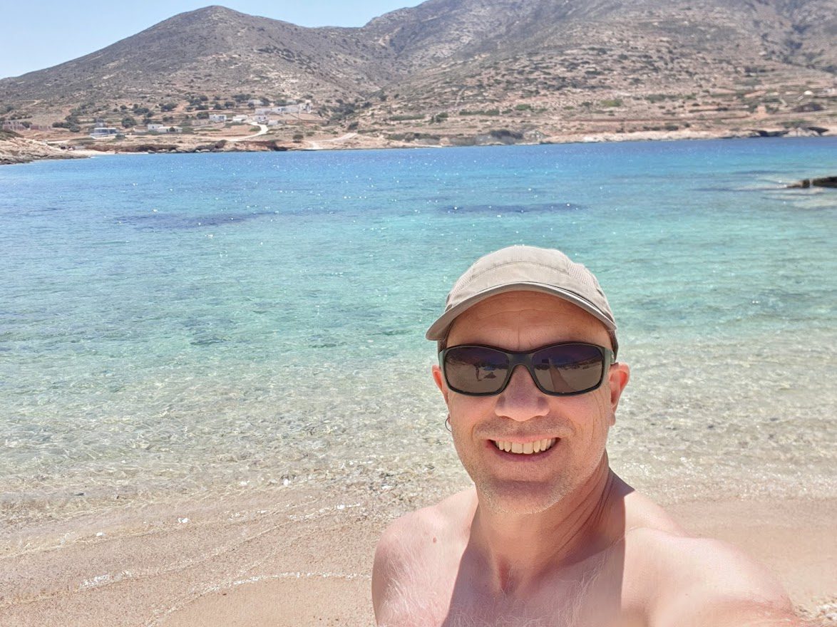 Dave Briggs from Dave's Travel Pages in Donoussa, Greece