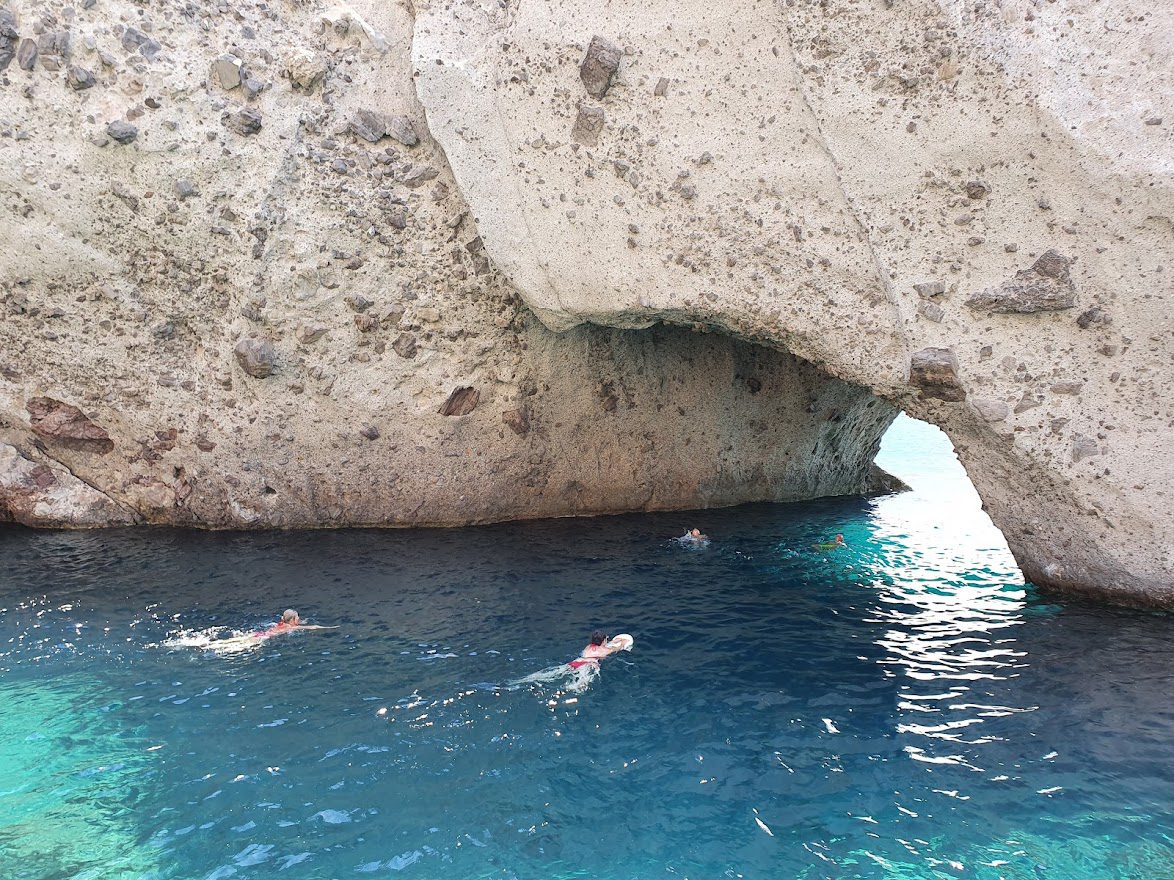 Swimmin in the sea during the month of June in Greece