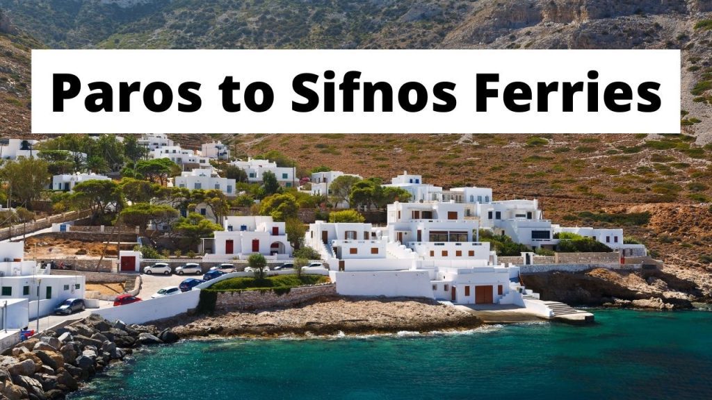 Paros to Sifnos Ferries