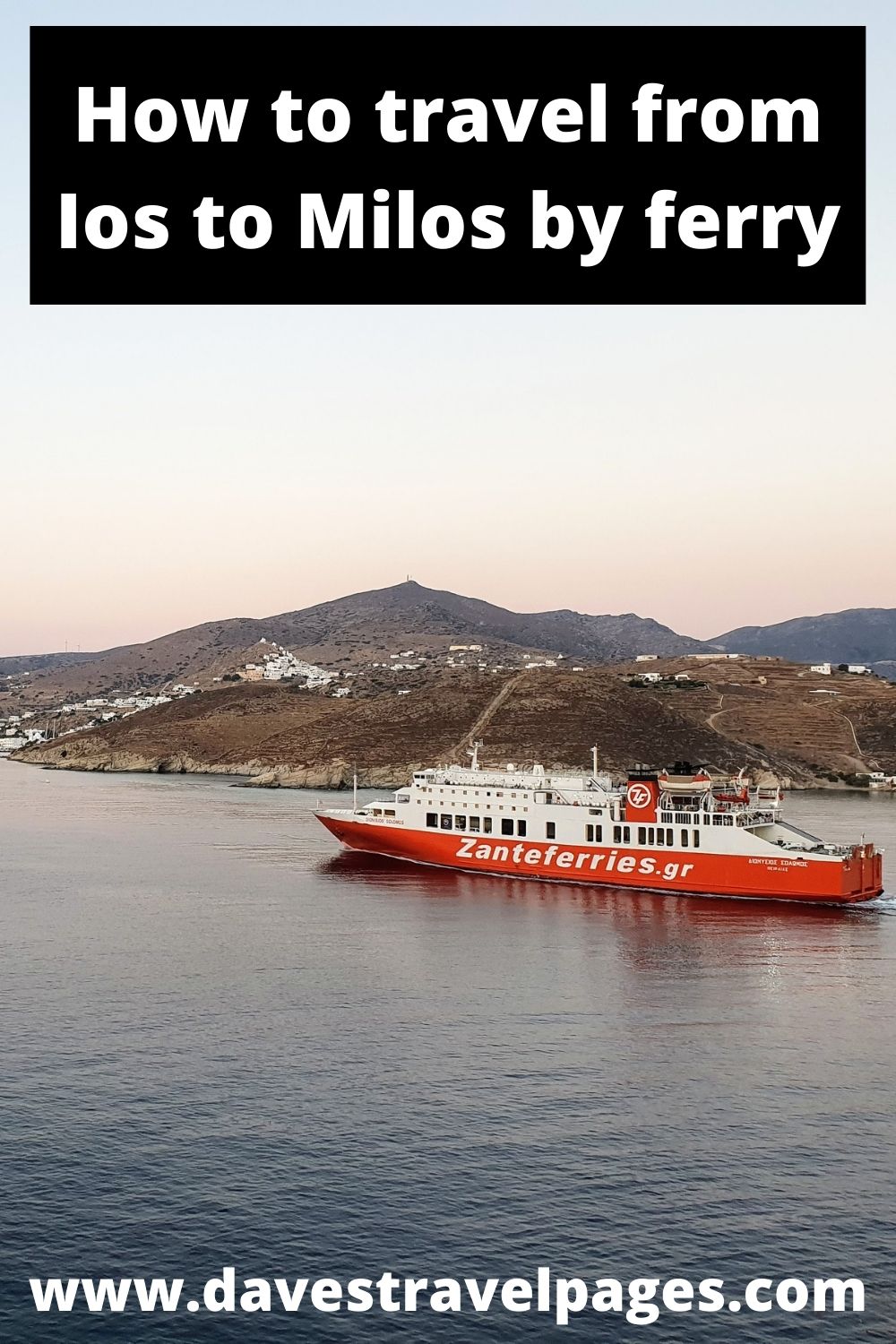 How to travel by ferry from Ios to Milos island in Greece