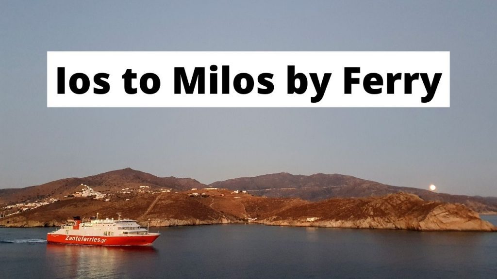 Traveling from Ios to Milos by ferry