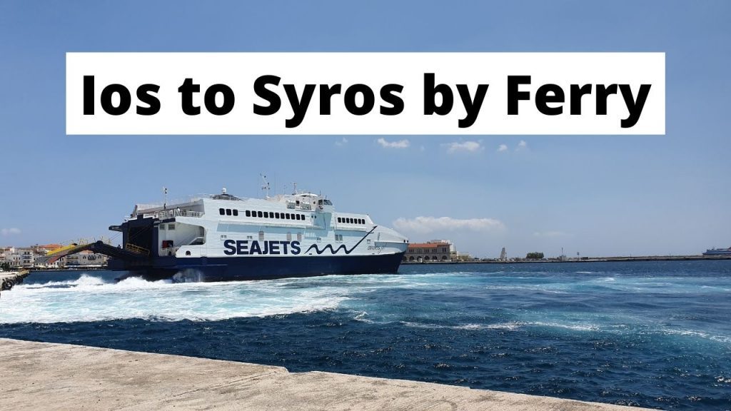 Taking the ferry from Ios to Syros in Greece