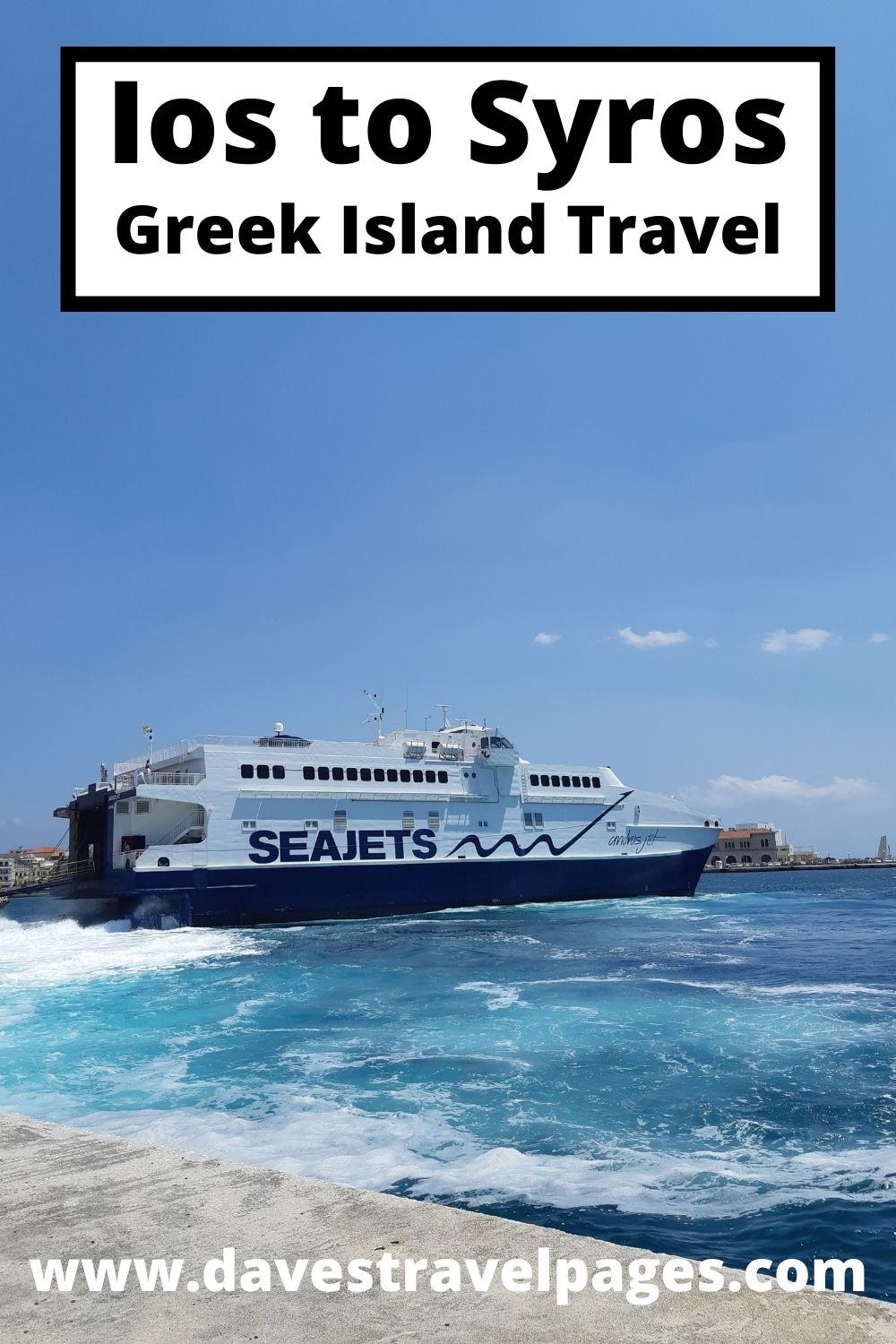 Traveling from IOs to Syros by ferry in Greece