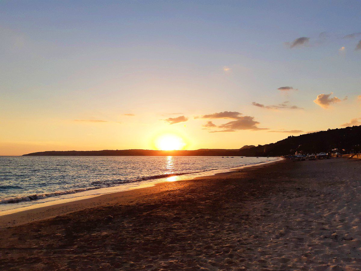 Enjoying the sunset at Lourdata beach, Kefalonia