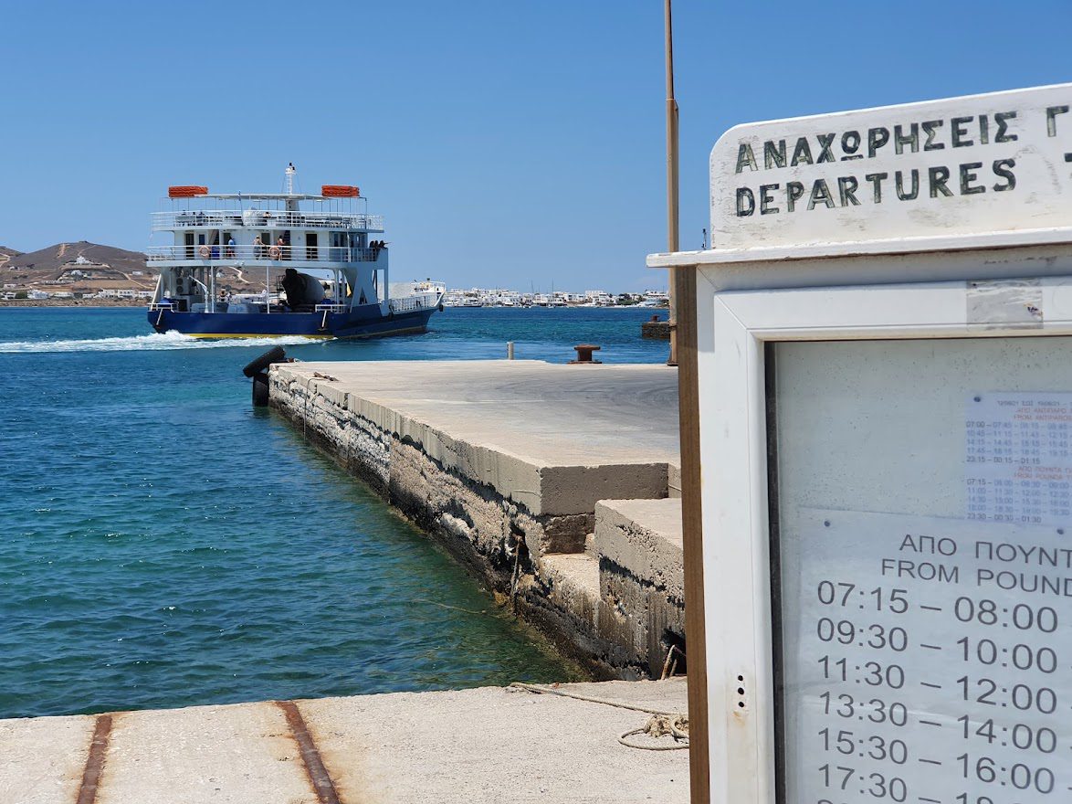 The ferry from Pounta to Antiparos
